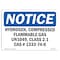 Signmission OSHA Notice Sign, 7" Height, 10" Width, Hydrogen Compressed Flammable Gas Un1049 Sign, Landscape OS-NS-D-710-L-13587 - alternate 1
